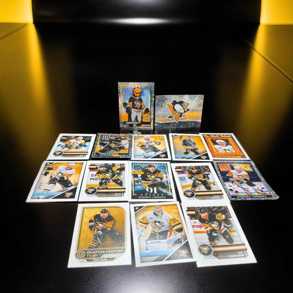 2024-25 Topps NHL Stickers Foil Base Mascot Top Shelf Stars Team Lot Penguins